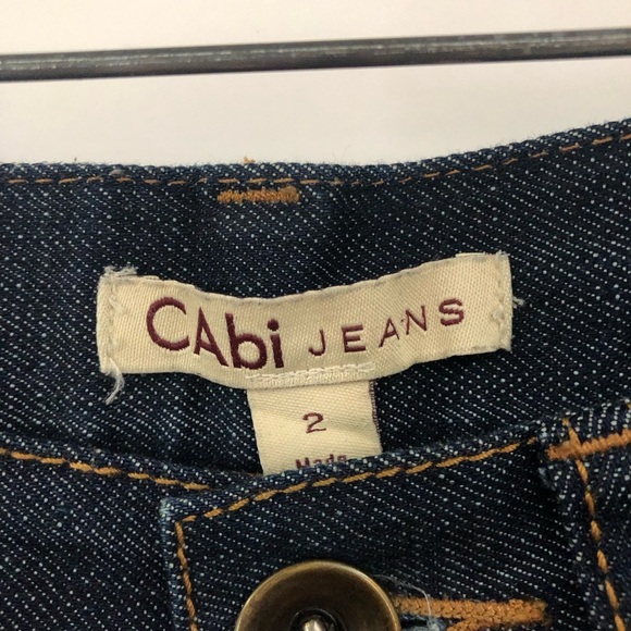 CAbi 2 brando Straight Leg Jeans Blue Stretch Dark Wash Style 175 - Picture 4 of 8